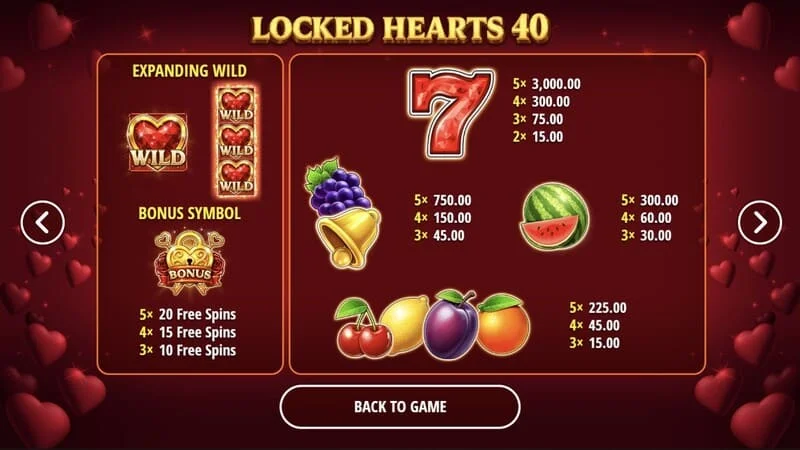 Locked Hearts 40 - ペイテーブル